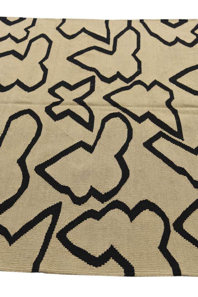 5' 1 x 6' 5 Hand Woven Kilim Modern Wool Rug