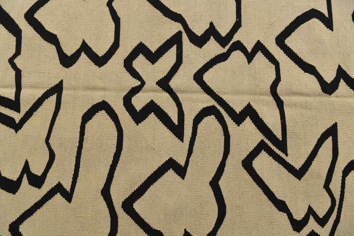 5' 1 x 6' 5 Hand Woven Kilim Modern Wool Rug