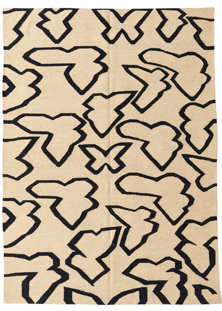 5' 1 x 6' 5 Hand Woven Kilim Modern Wool Rug