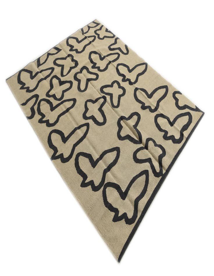 Detail image of 5' 2 x 6' 4  Hand Woven Kilim Modern Wool Rug