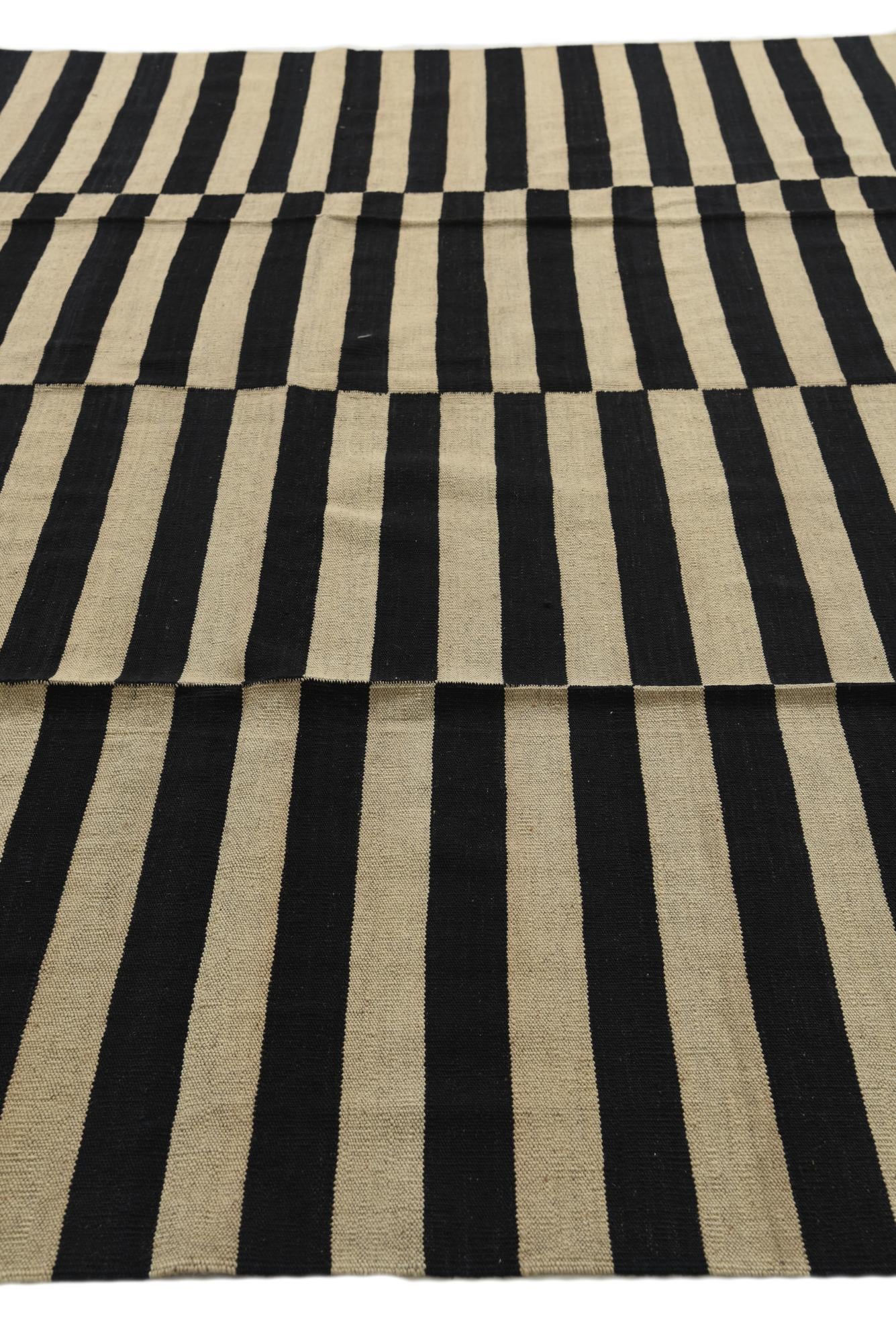 8' 5 x 11' 1 Hand Woven Kilim Modern Wool Rug