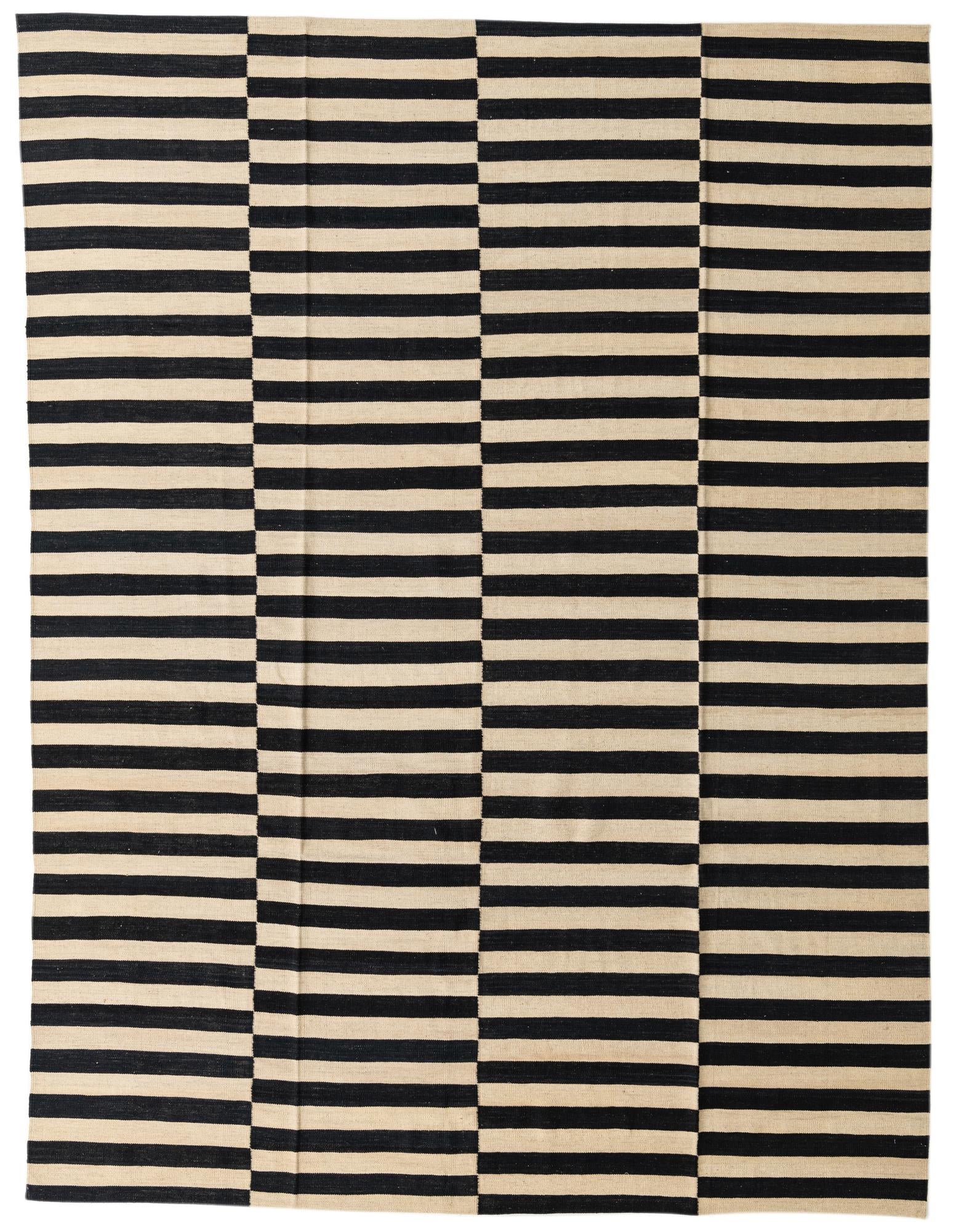 8' 5 x 11' 1 Hand Woven Kilim Modern Wool Rug