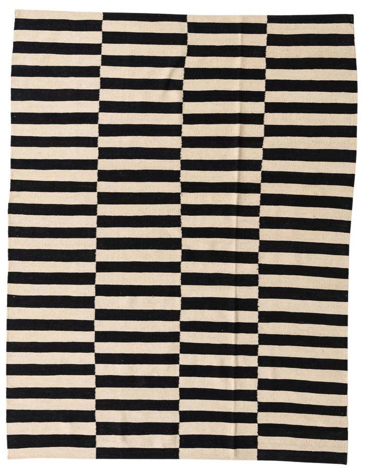 Detail image of 5' 6 x 7' 10 Hand Woven Kilim Modern Wool Rug