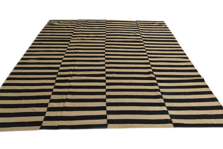 8' 8 x 9' 7 Hand Woven Kilim Modern Wool Rug