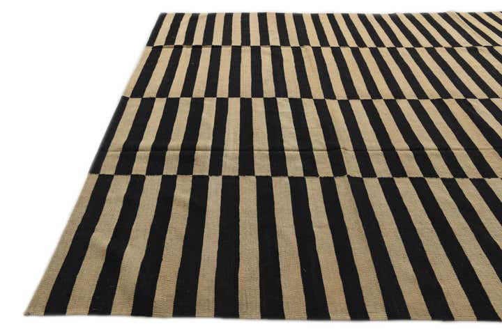8' 8 x 9' 7 Hand Woven Kilim Modern Wool Rug