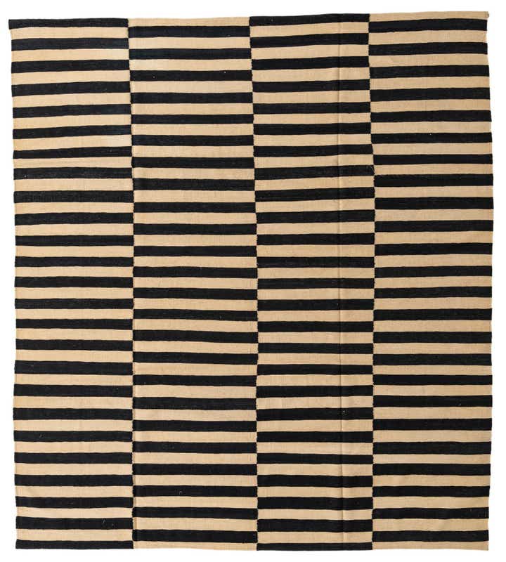 8' 8 x 9' 7 Hand Woven Kilim Modern Wool Rug