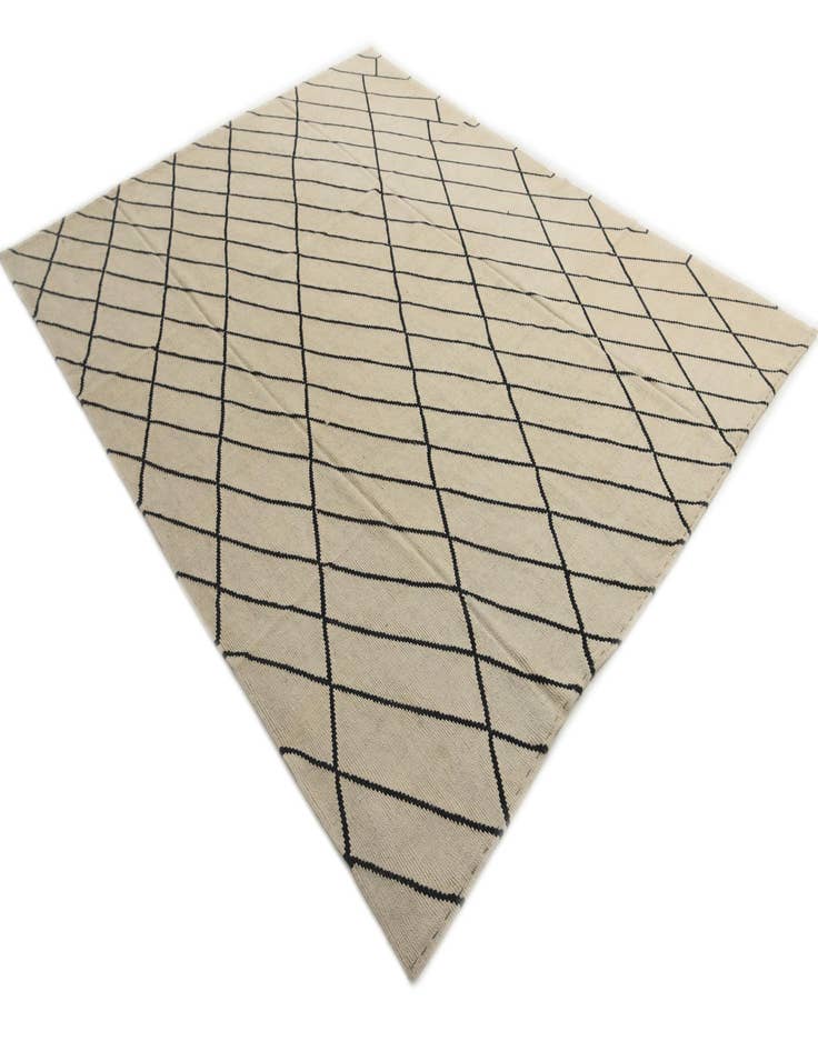 Detail image of 8' 3 x 9' 10  Hand Woven Kilim Modern Wool Rug