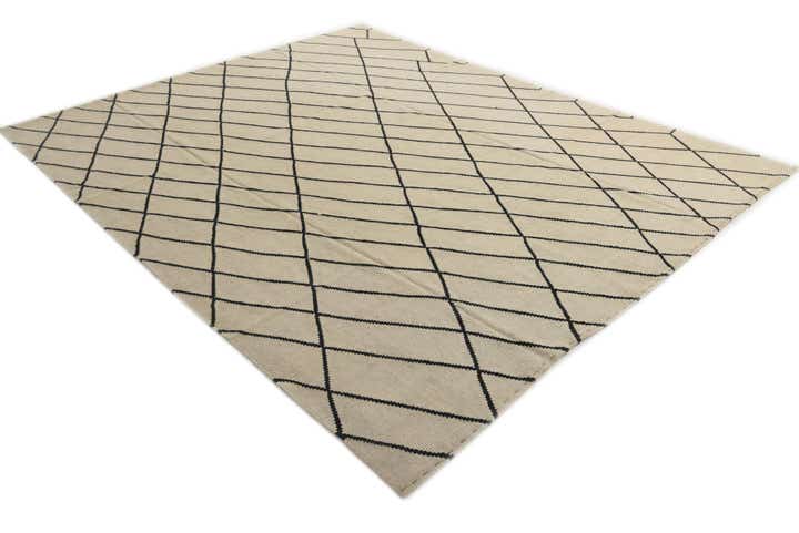 8' 3 x 9' 10 Hand Woven Kilim Modern Wool Rug