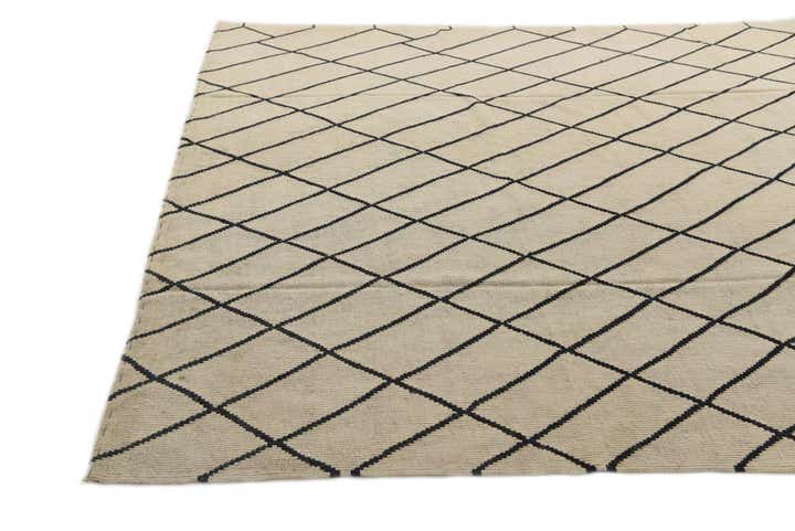 8' 3 x 9' 10 Hand Woven Kilim Modern Wool Rug