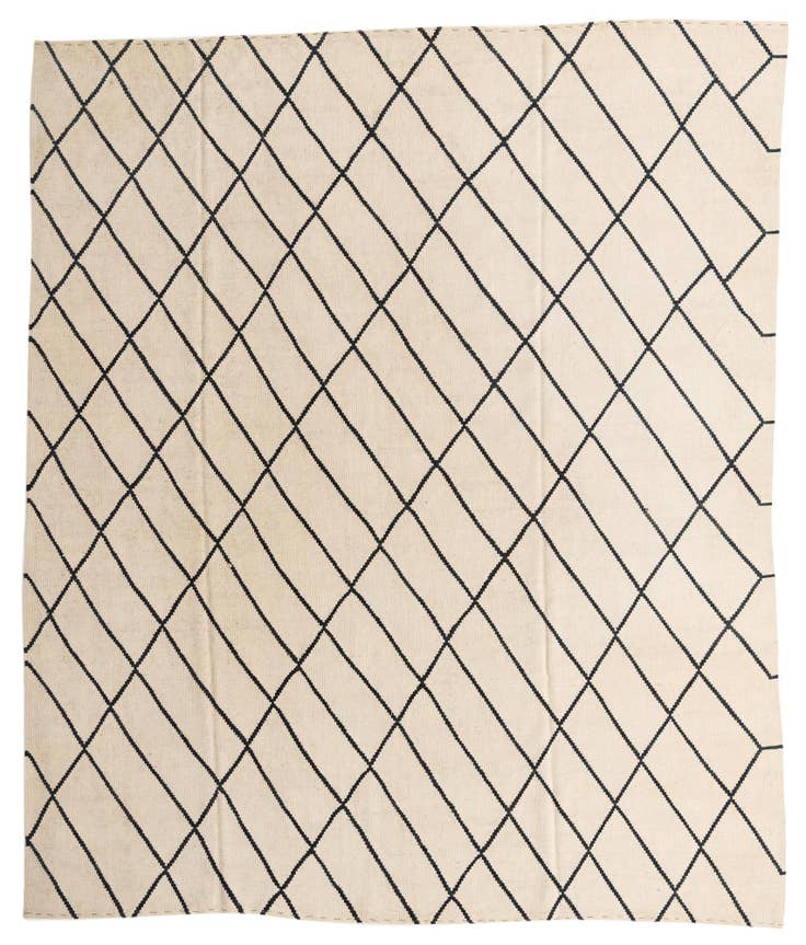 Detail image of 8' 3 x 9' 10 Hand Woven Kilim Modern Wool Rug
