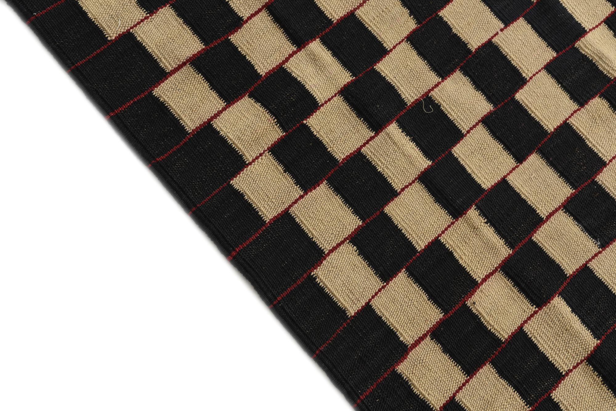 5' 8 x 7' 6 Hand Woven Kilim Modern Wool Rug