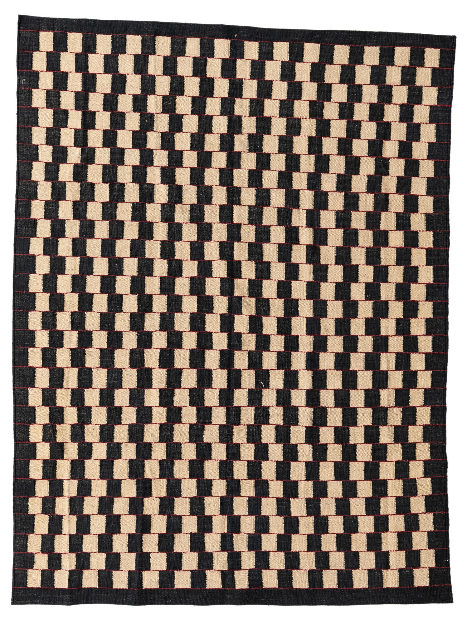 5' 8 x 7' 6 Hand Woven Kilim Modern Wool Rug