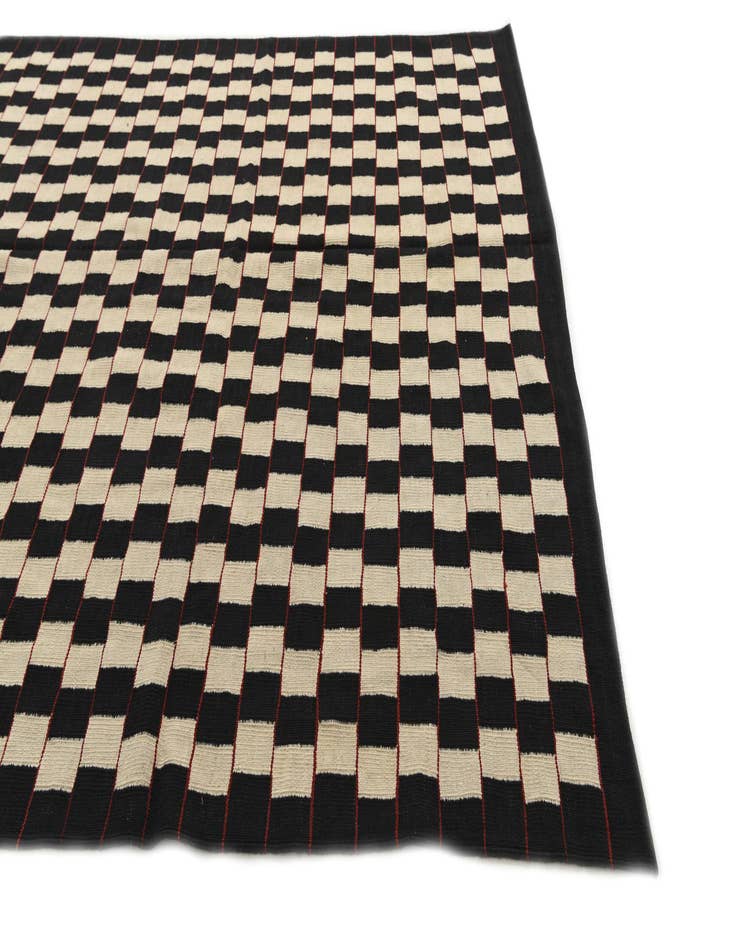 Detail image of 6' 6 x 9' 7  Hand Woven Kilim Modern Wool Rug