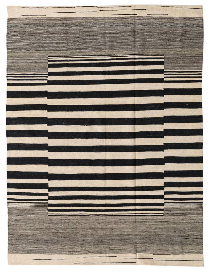 Detail image of 5' 8 x 7' 10 Hand Woven Kilim Modern Wool Rug