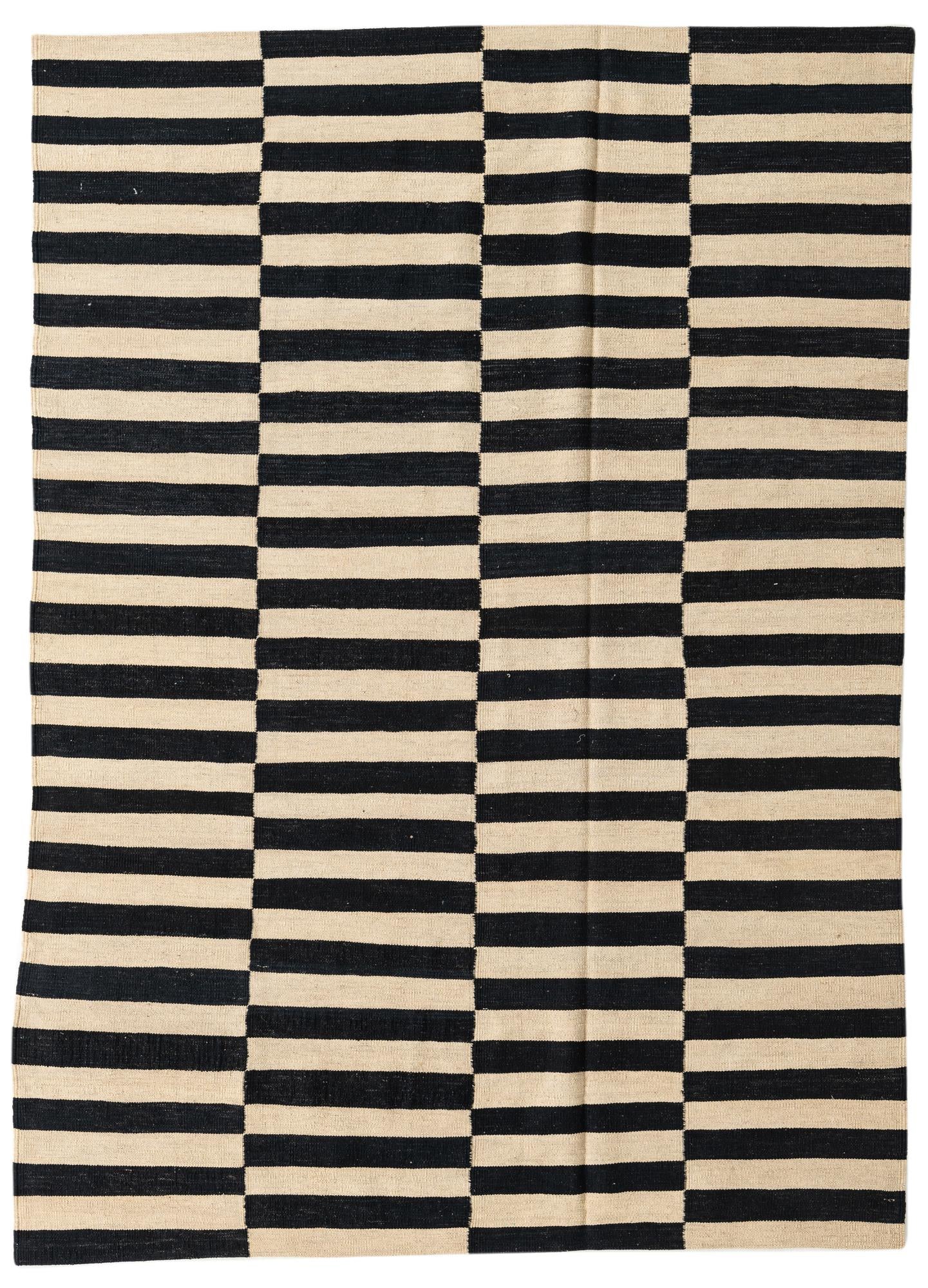 5' 7 x 7' 10 Hand Woven Kilim Modern Wool Rug