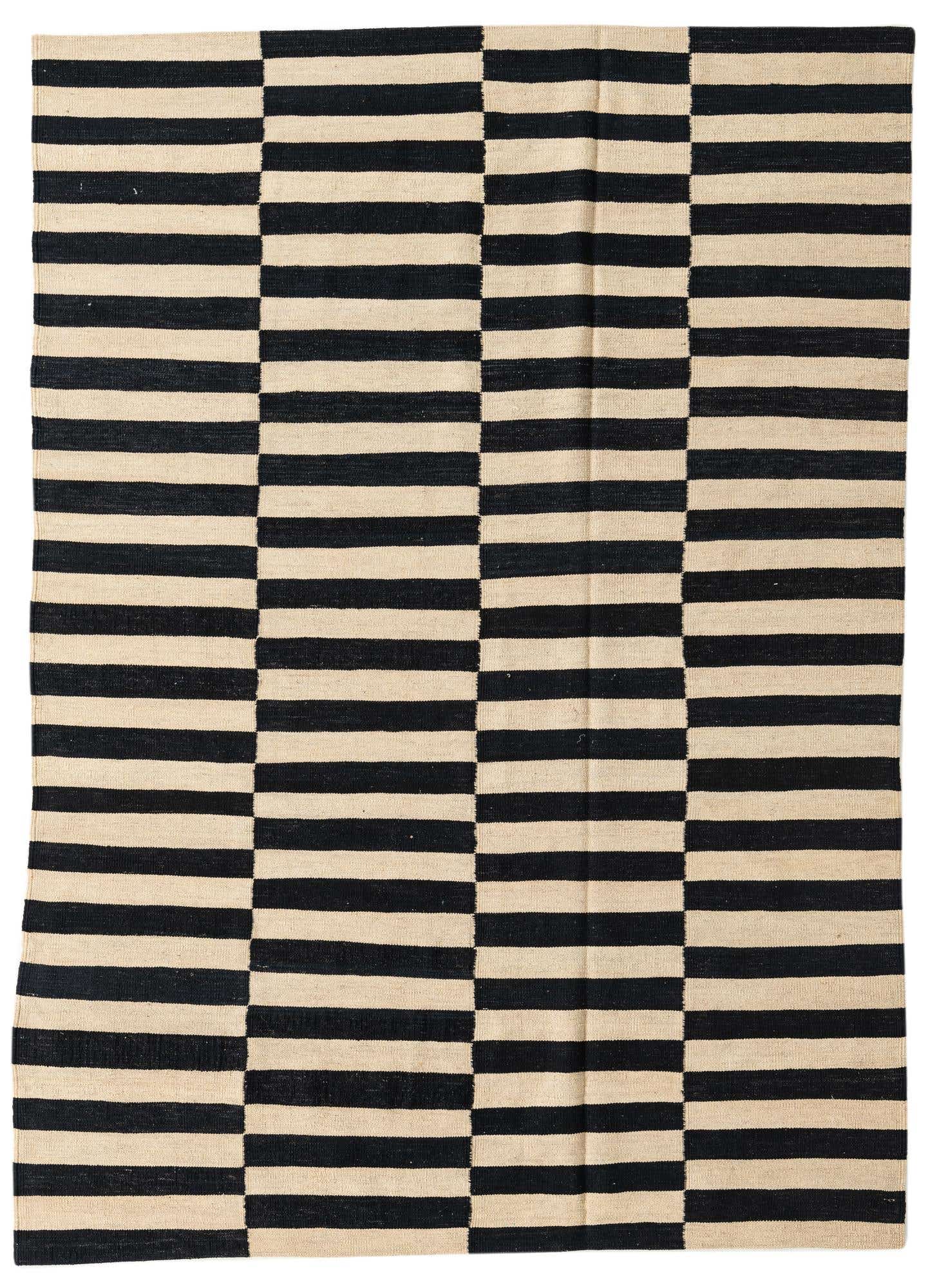 5' 7 x 7' 10 Hand Woven Kilim Modern Wool Rug