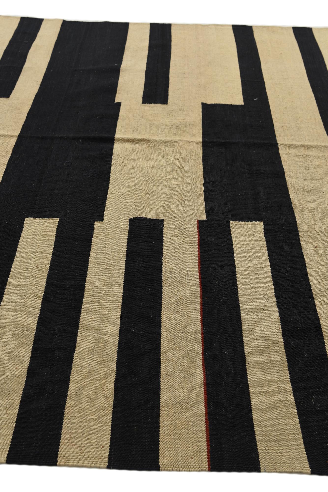 7' x 10' Hand Woven Kilim Modern Wool Rug