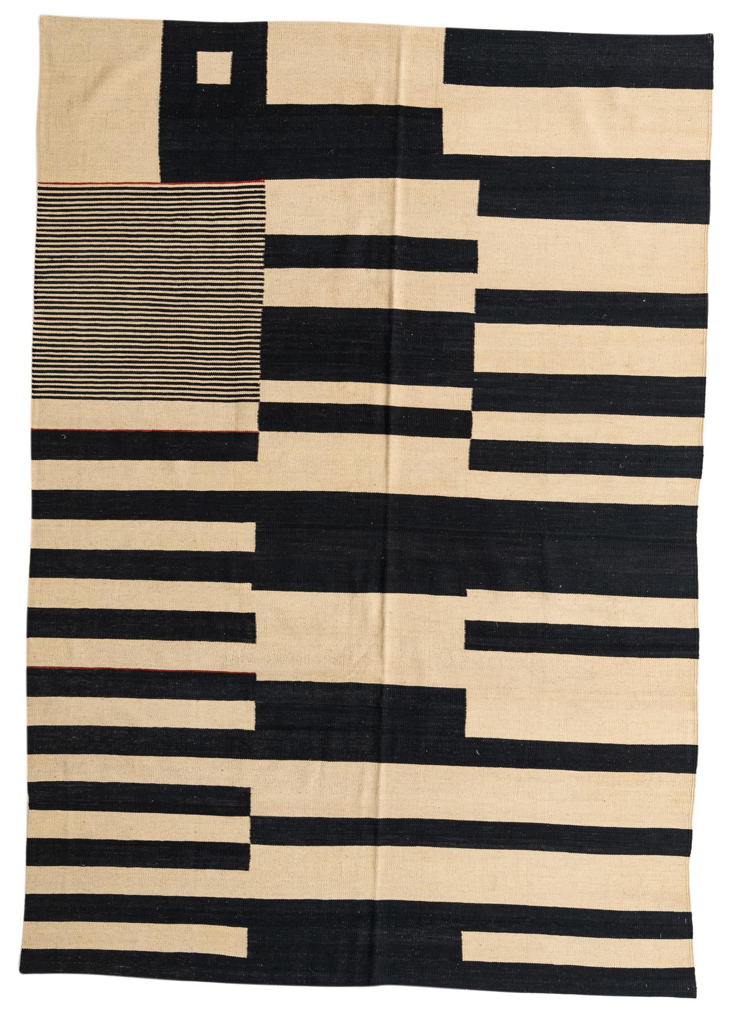 7' x 10' Hand Woven Kilim Modern Wool Rug