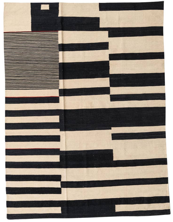 Detail image of 5' 9 x 7' 7 Hand Woven Kilim Modern Wool Rug