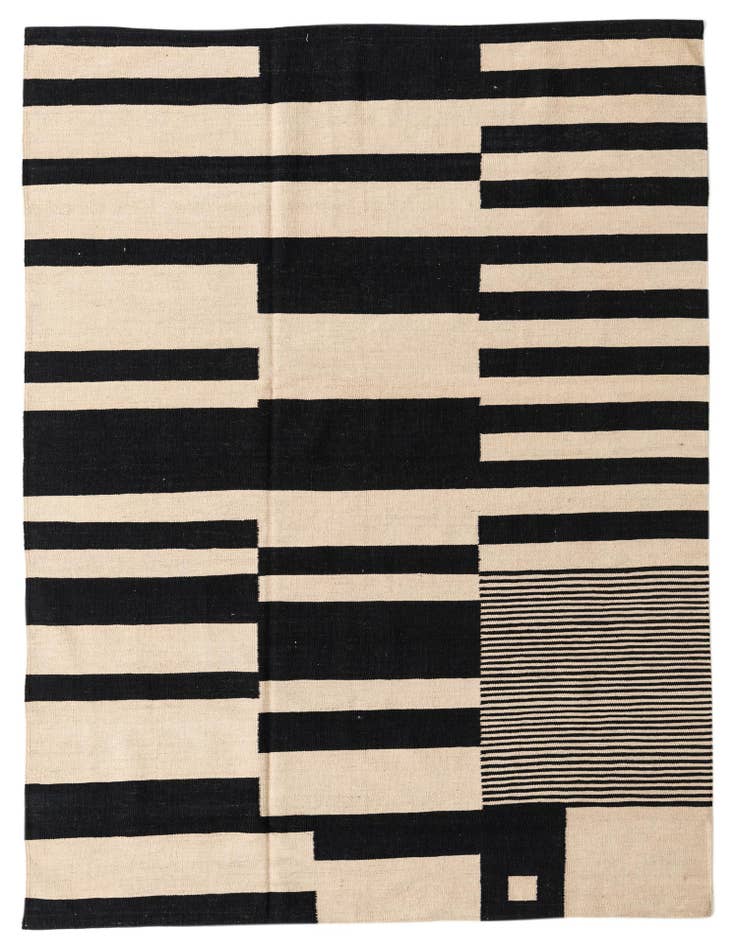 Detail image of 5' 8 x 7' 10 Hand Woven Kilim Modern Wool Rug
