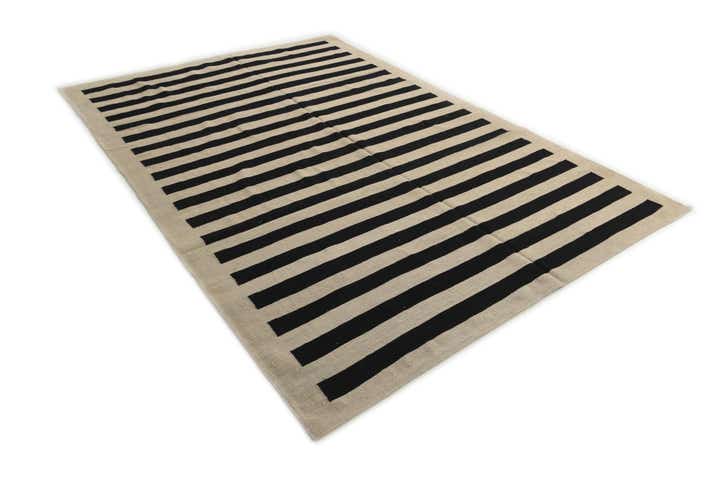 6' 8 x 9' 8 Hand Woven Kilim Modern Wool Rug