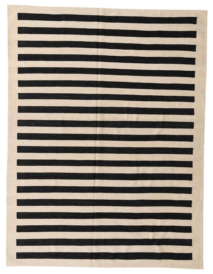 Detail image of 6' 8 x 9' 8 Hand Woven Kilim Modern Wool Rug