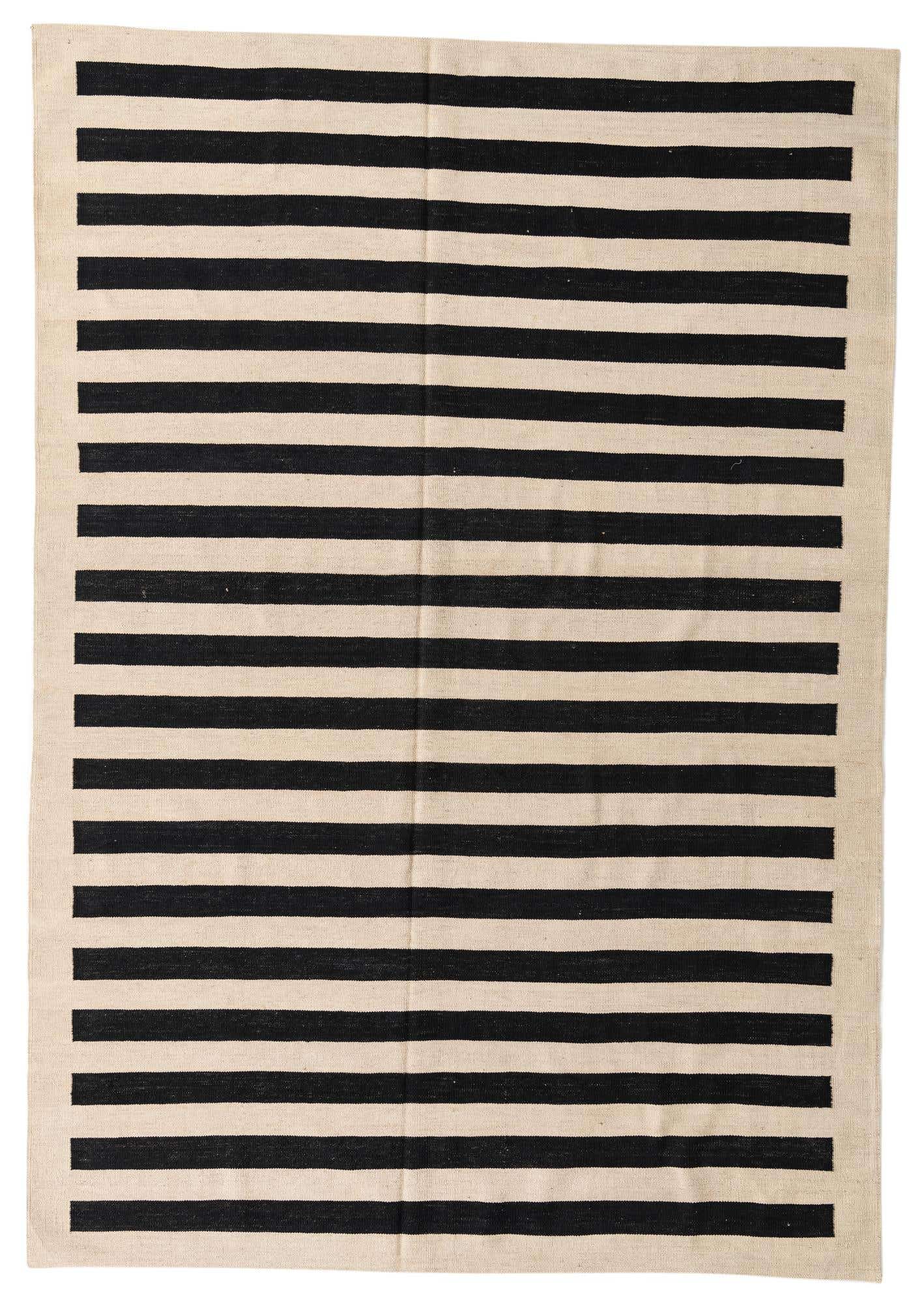 6' 8 x 9' 8 Hand Woven Kilim Modern Wool Rug