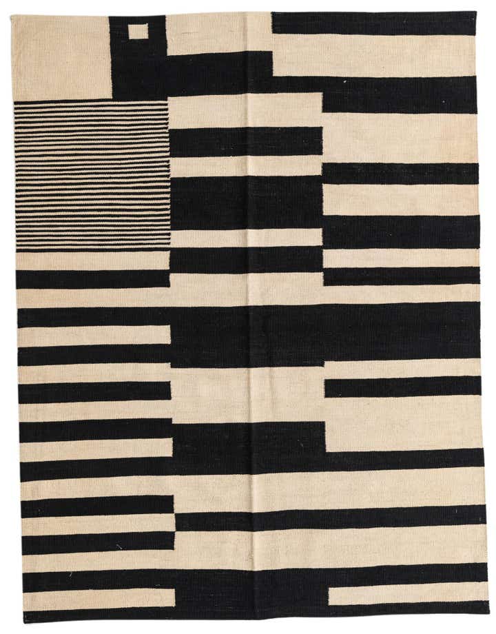 5' 2 x 6' 9 Hand Woven Kilim Modern Wool Rug