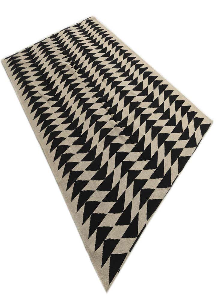 6' 9 x 9' 6 Hand Woven Kilim Modern Wool Rug