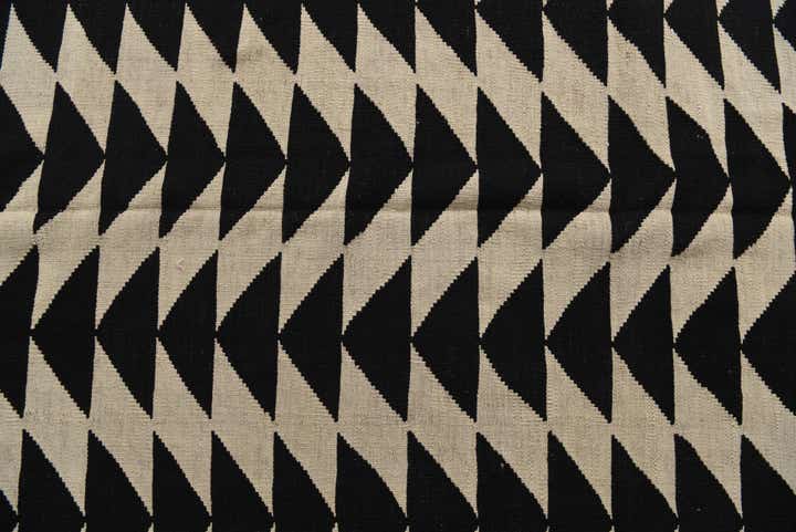6' 9 x 9' 6 Hand Woven Kilim Modern Wool Rug