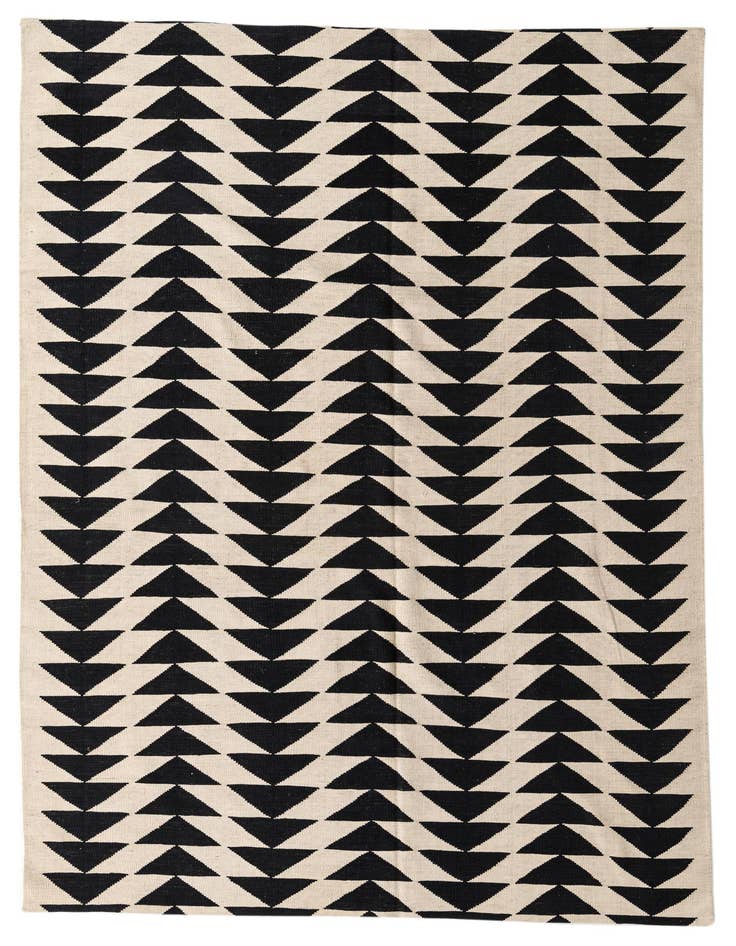 Detail image of 6' 9 x 9' 6 Hand Woven Kilim Modern Wool Rug