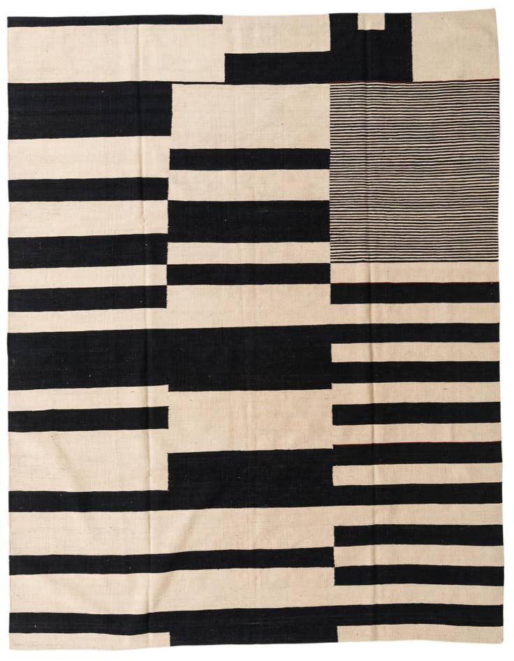 Detail image of 8' 3 x 9' 6 Hand Woven Kilim Modern Wool Rug