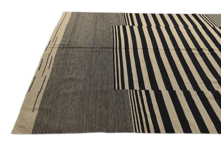 7' x 9' 7 Hand Woven Kilim Modern Wool Rug