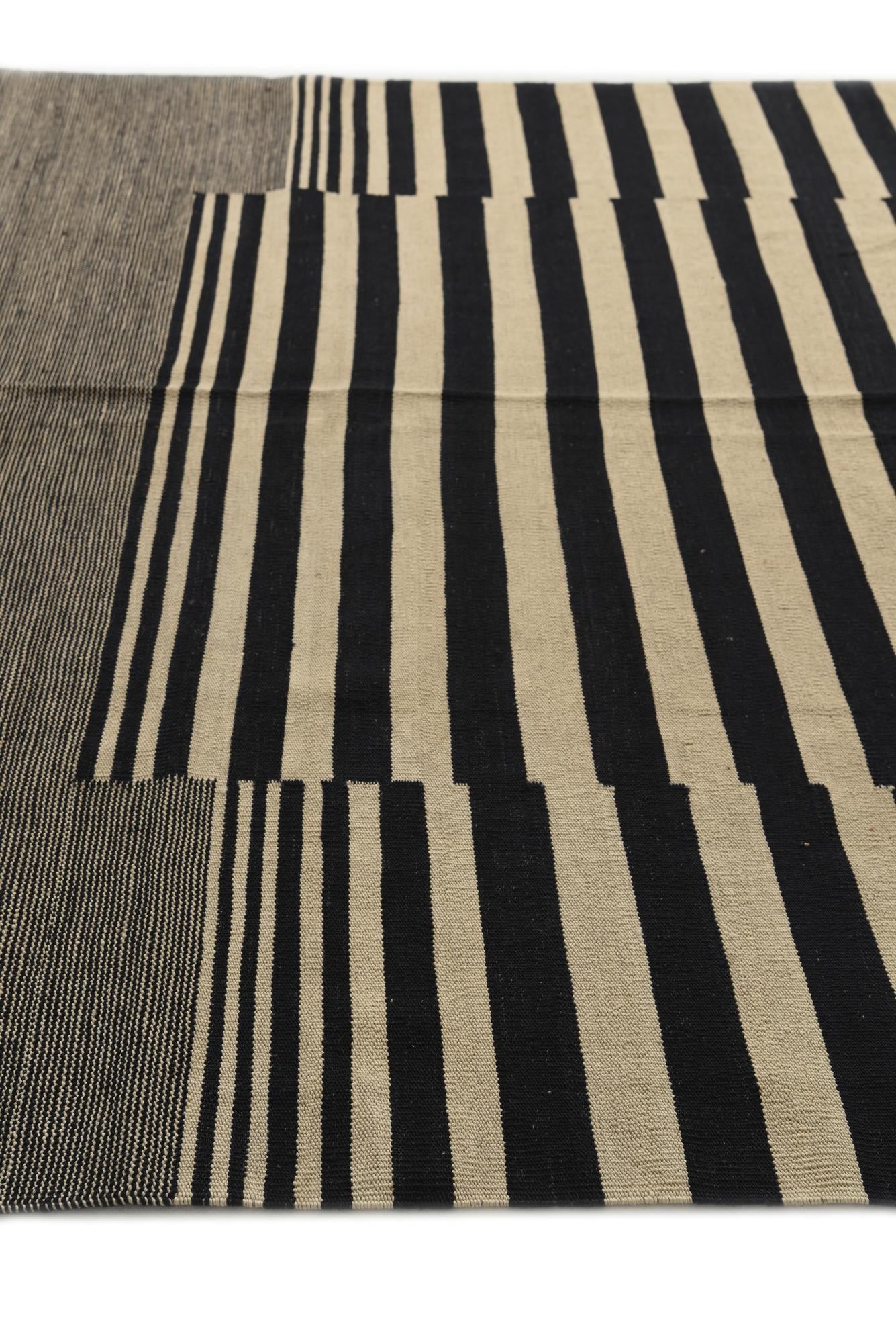7' x 9' 7 Hand Woven Kilim Modern Wool Rug