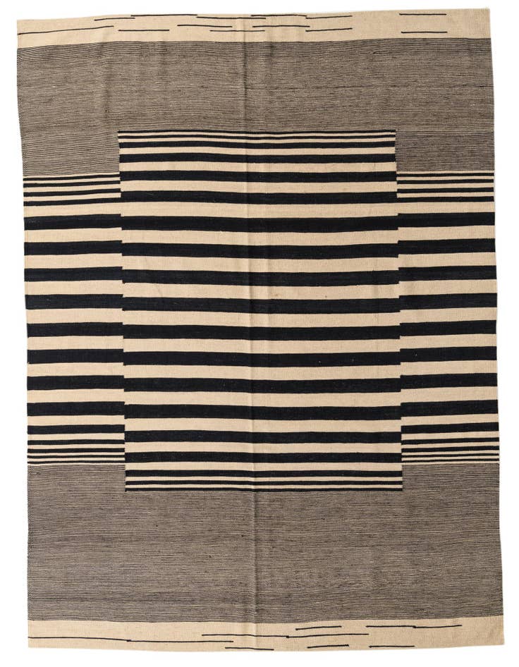 Detail image of 7' x 9' 7 Hand Woven Kilim Modern Wool Rug