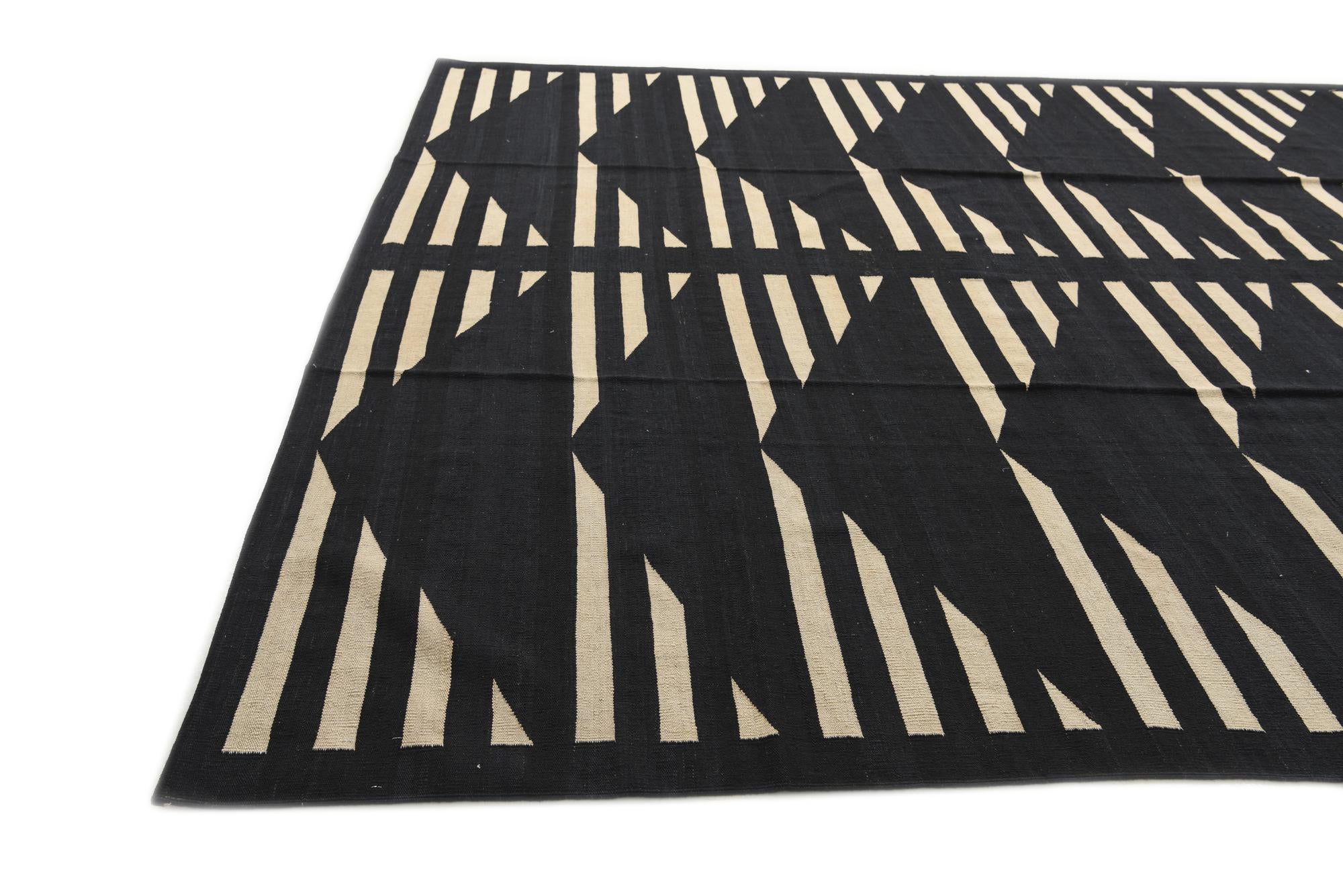 10' 1 x 12' 10 Hand Woven Kilim Modern Wool Rug