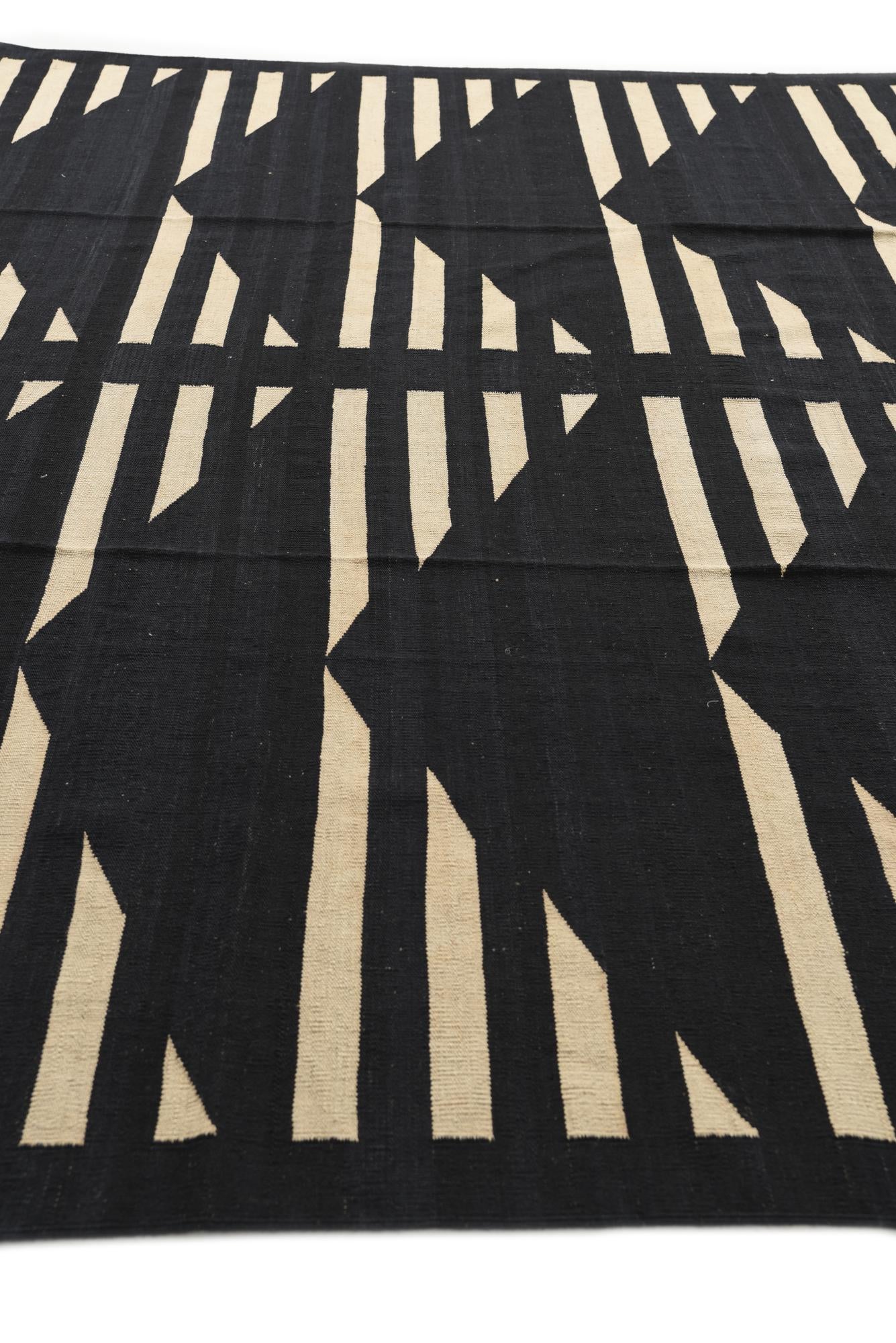 10' 1 x 12' 10 Hand Woven Kilim Modern Wool Rug