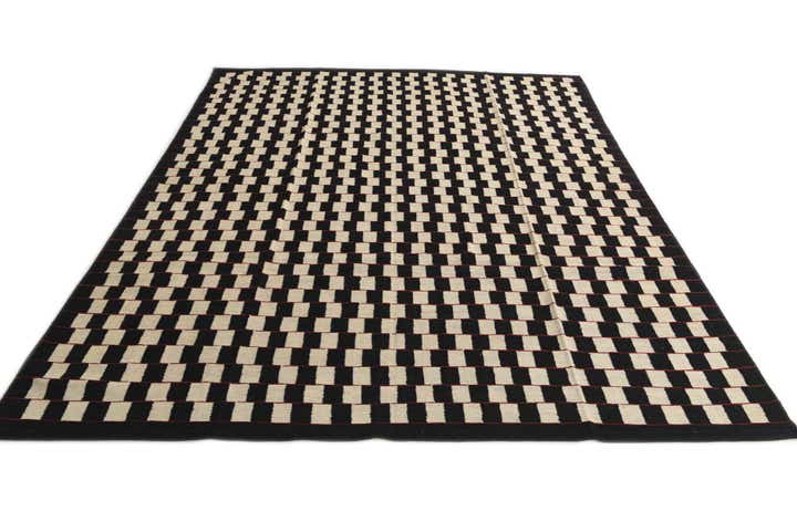 8' 1 x 9' 9 Hand Woven Kilim Modern Wool Rug