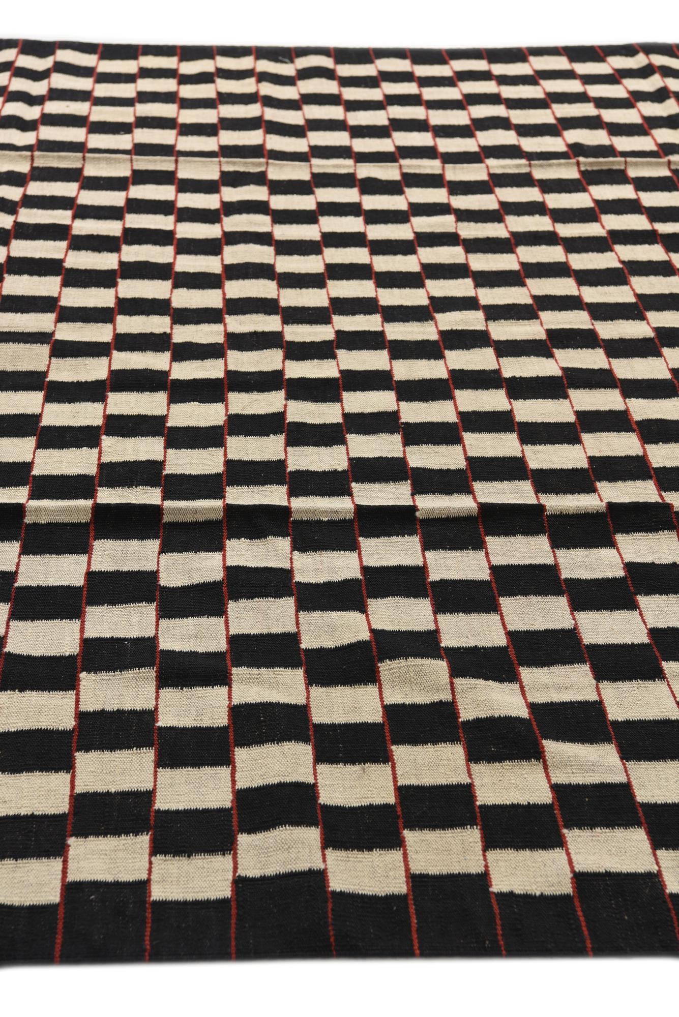 8' 1 x 9' 9 Hand Woven Kilim Modern Wool Rug