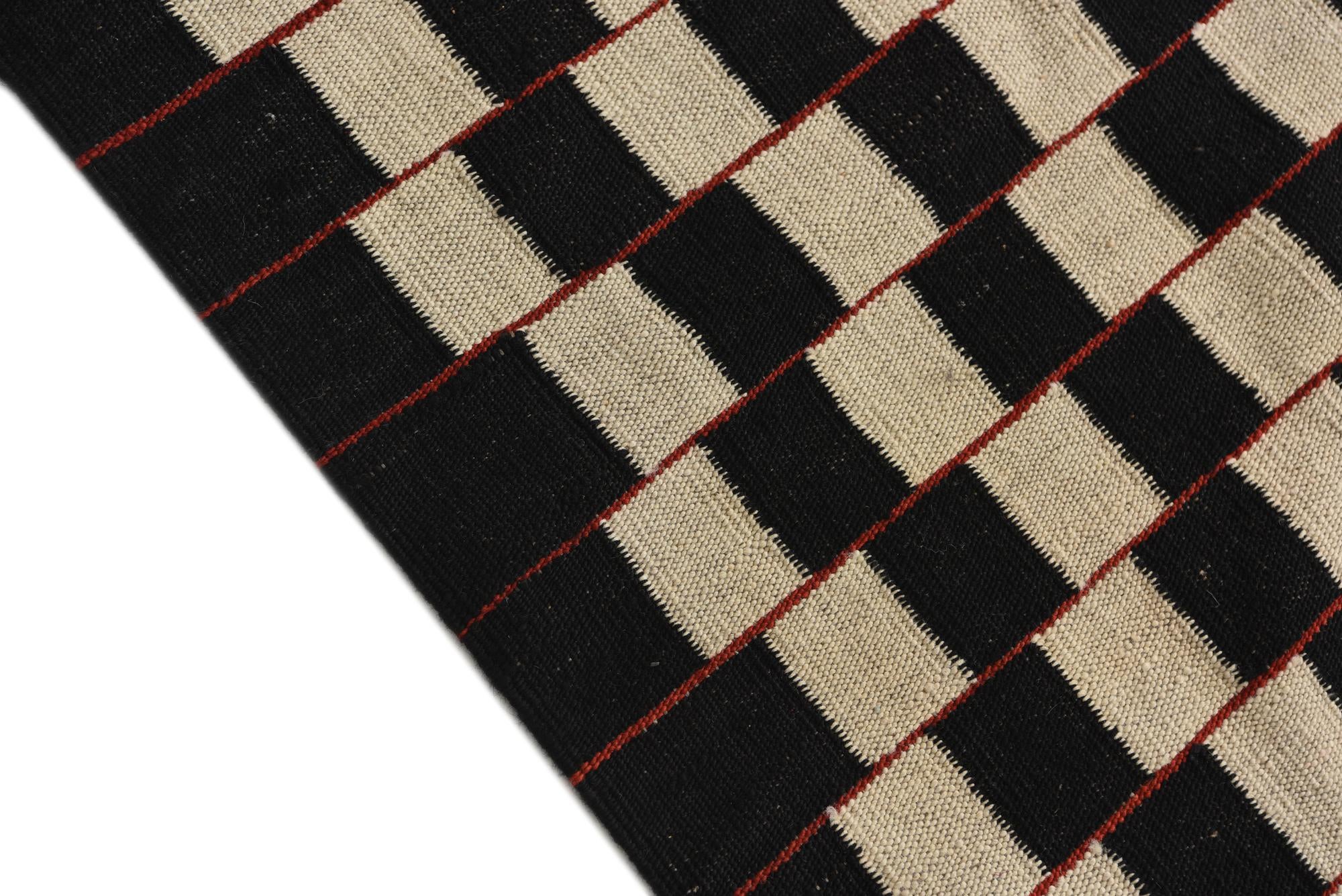8' 1 x 9' 9 Hand Woven Kilim Modern Wool Rug