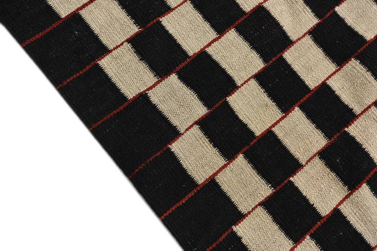 Detail image of 8' 1 x 9' 9 Hand Woven Kilim Modern Wool Rug
