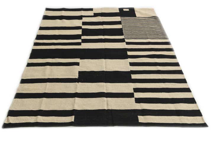 5' x 6' 8 Hand Woven Kilim Modern Wool Rug