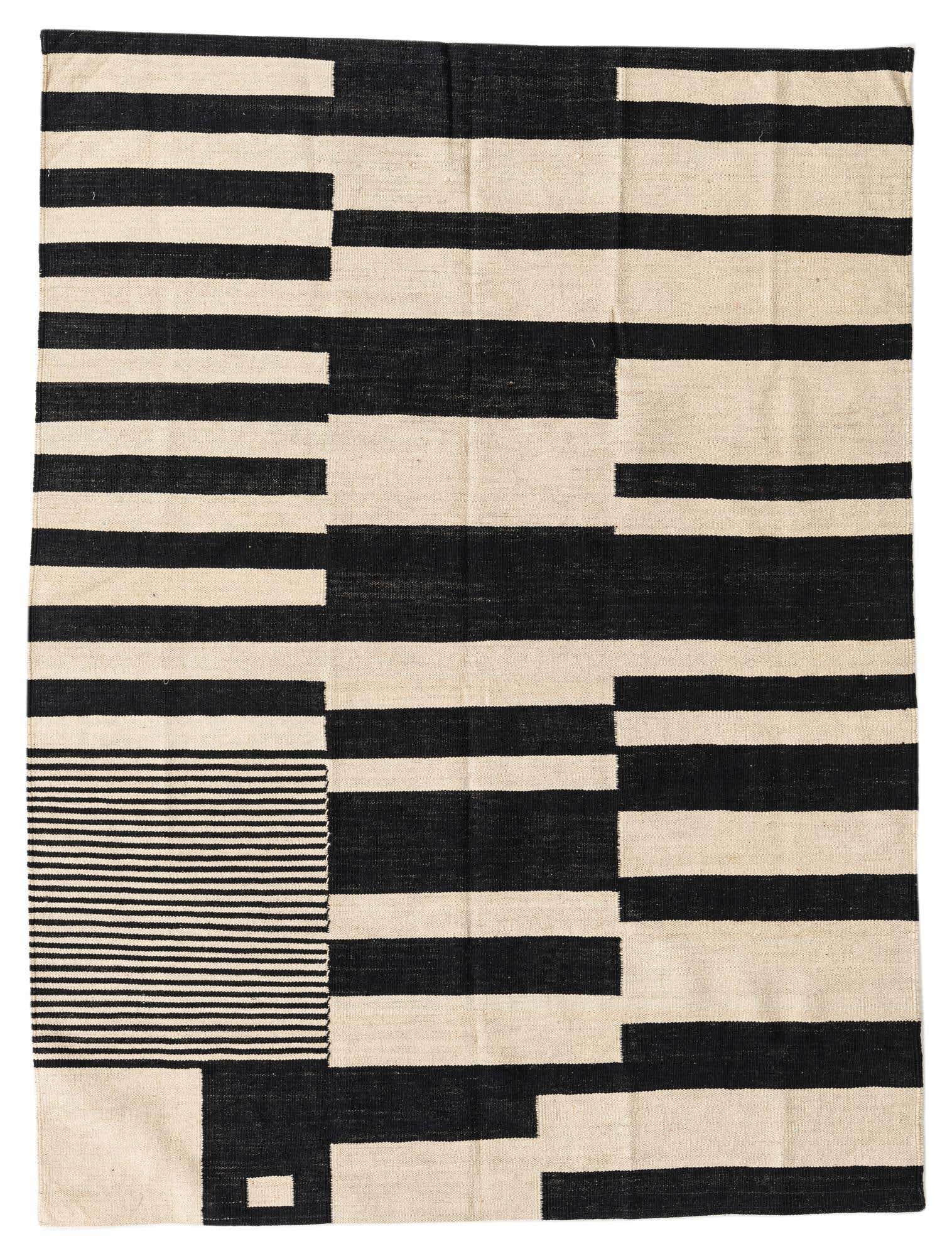 5' x 6' 8 Hand Woven Kilim Modern Wool Rug