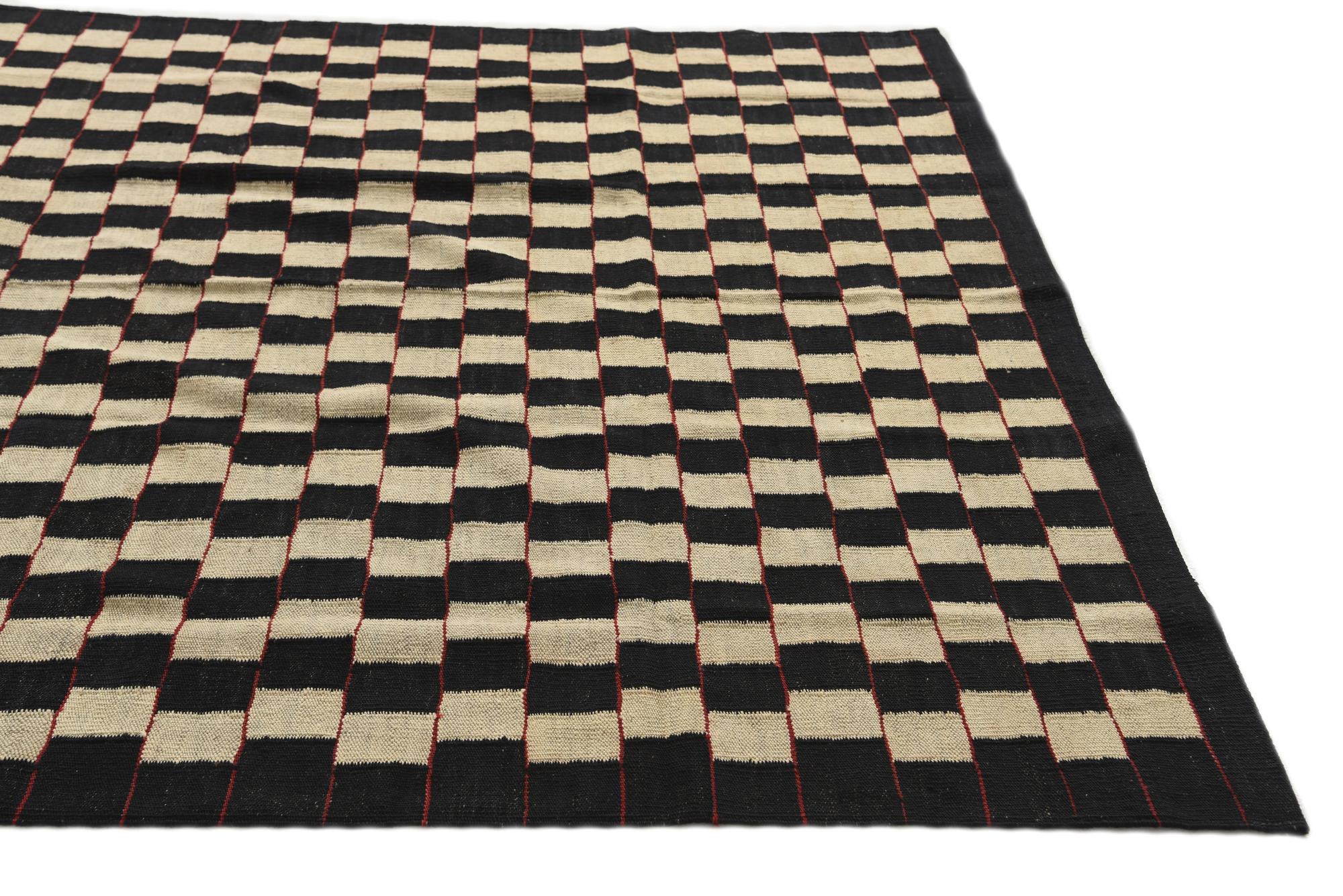 5' 8 x 7' 6 Hand Woven Kilim Modern Wool Rug