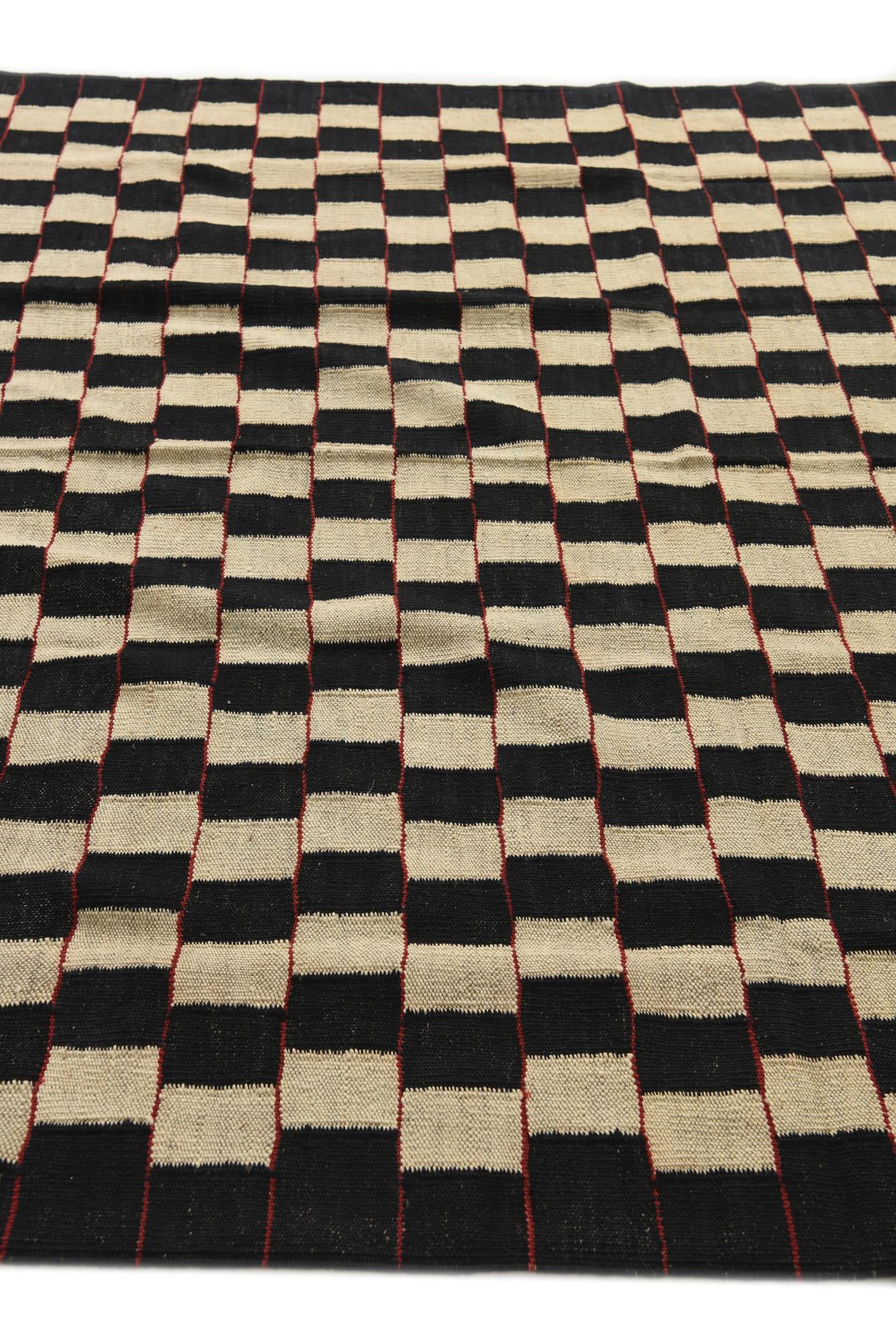 5' 8 x 7' 6 Hand Woven Kilim Modern Wool Rug