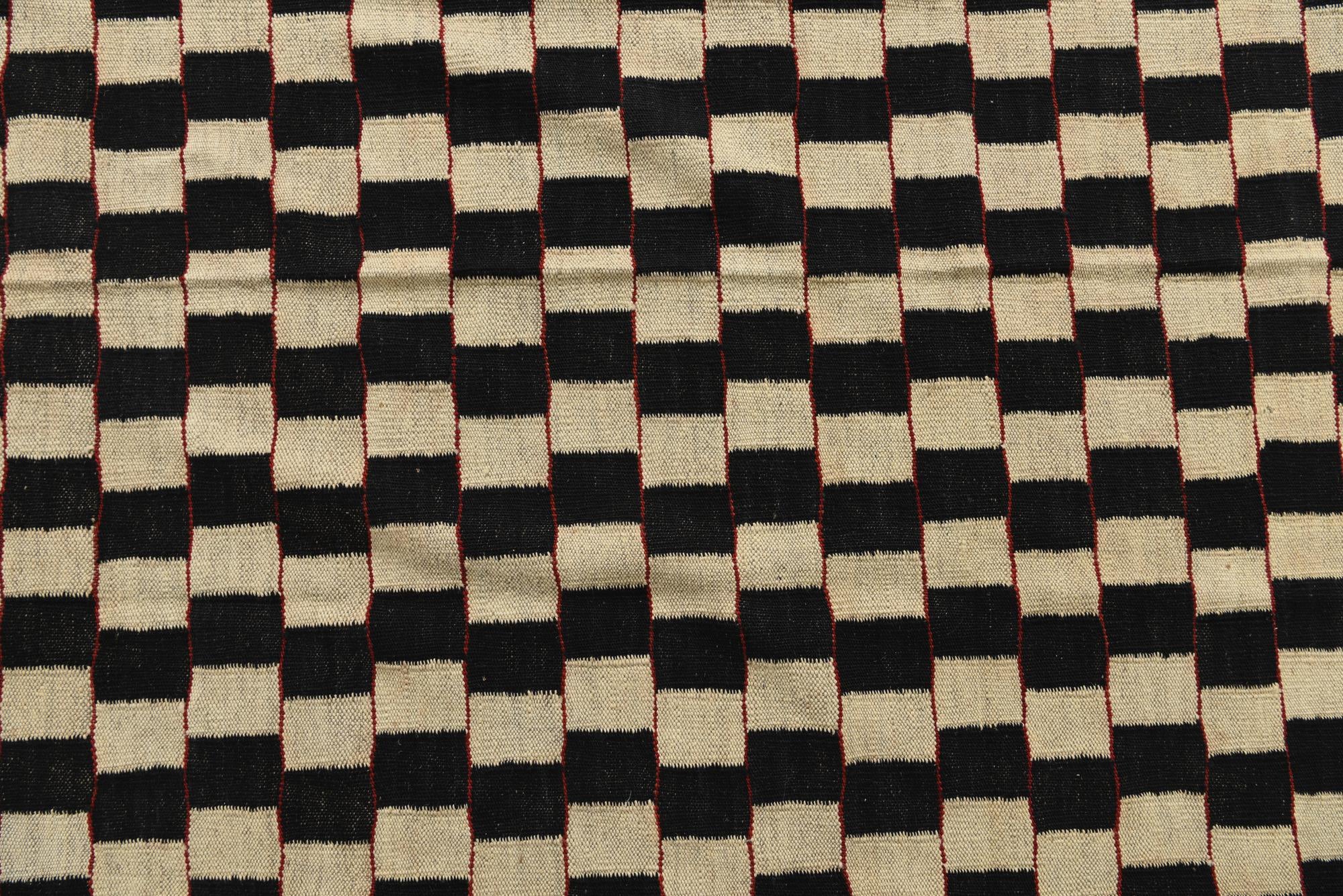 5' 8 x 7' 6 Hand Woven Kilim Modern Wool Rug