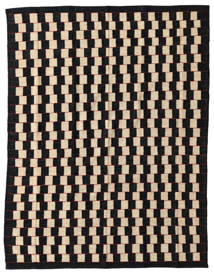 Detail image of 5' 8 x 7' 6 Hand Woven Kilim Modern Wool Rug