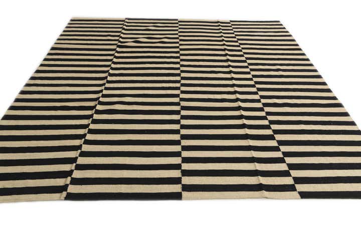 8' 8 x 9' 8 Hand Woven Kilim Modern Wool Rug