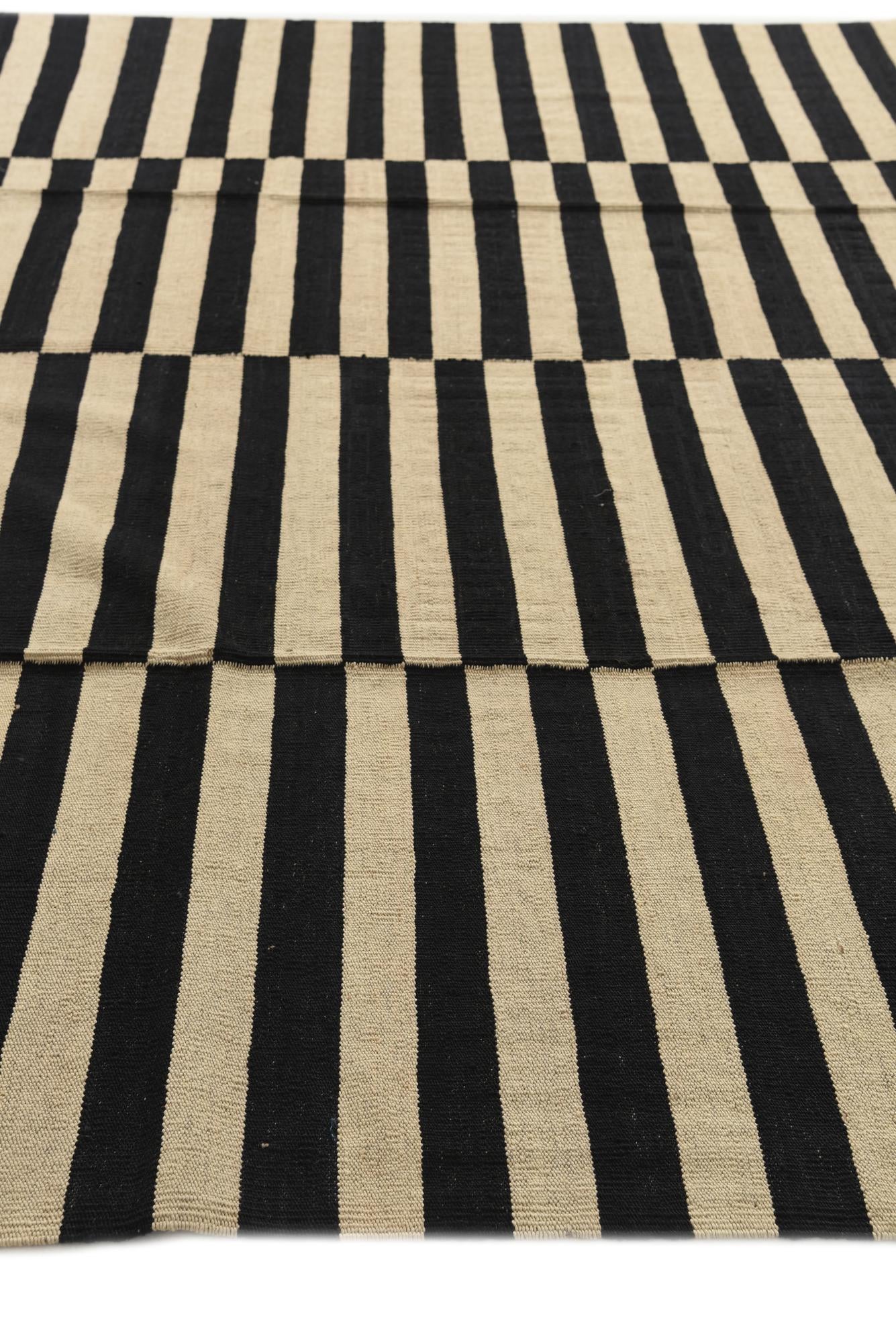 8' 8 x 9' 8 Hand Woven Kilim Modern Wool Rug