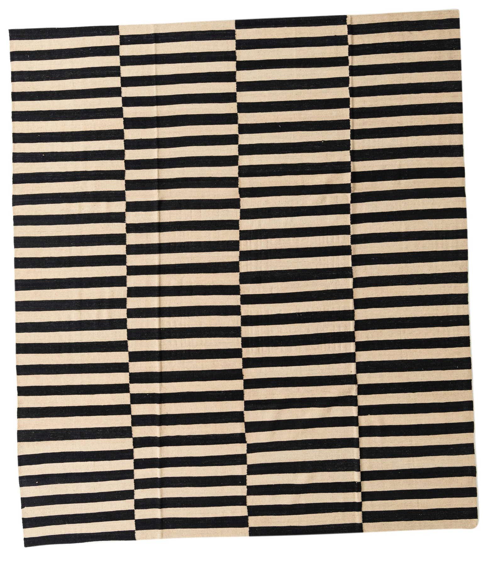8' 8 x 9' 8 Hand Woven Kilim Modern Wool Rug